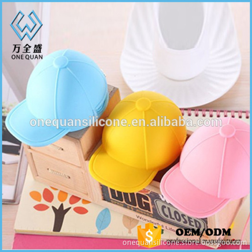 Cute Cartoon Candy-colored Silicone Baseball Cap Coin Bags Mini Hats Key Case Silicone Female Female Purse